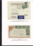 38 plis à base du n°375, 2F50 vert dont carte postale par avion pour Saïgon (1939), lettres par avion pour Nouméa et pour Batavia (Indes néerlandaises), perforés Emile Toulemonde (Roubaix). TB