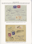 16 plis à base du n°375A, 2F50 Outremer dont paire sur lettre recommandée avion pour le Liban (9.8.41) avec griffe "retour à l'envoyeur relations postales interrompues" lettre pour Yokohama, multiples pour le Vénéz