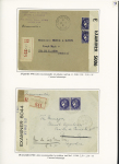 16 plis à base du n°375A, 2F50 Outremer dont paire sur lettre recommandée avion pour le Liban (9.8.41) avec griffe "retour à l'envoyeur relations postales interrompues" lettre pour Yokohama, multiples pour le Vénéz