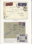 16 plis à base du n°375A, 2F50 Outremer dont paire sur lettre recommandée avion pour le Liban (9.8.41) avec griffe "retour à l'envoyeur relations postales interrompues" lettre pour Yokohama, multiples pour le Vénéz