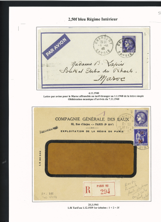 17 lettres à base du n°375A dont destinations étrangères. TB
