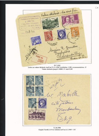 17 lettres à base du n°375A dont destinations étrangères. TB