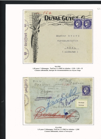 17 lettres à base du n°375A dont destinations étrangères. TB