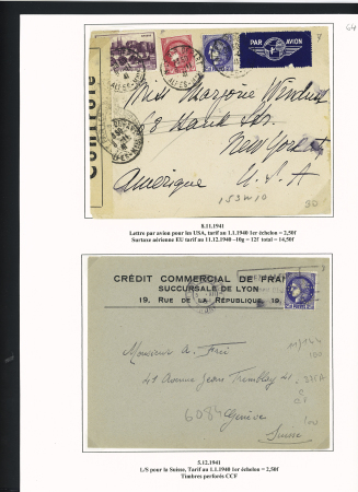 17 lettres à base du n°375A dont destinations étrangères. TB