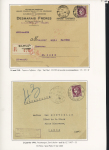 17 plis à base du n°376, 3F lilas-rose dont lettre recommandée à l'intérieur de la Gironde (ZO et ZNO) avec griffe "inadmis", env perforée système Soleau pour dépôt de brevets, papier d'affaires recommandé, des