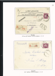 39 plis à base du n°376 dont destinations (Indochine, Nouvelle-Calédonie dont 1 lettre pour Saïgon 1941 saisie puis libérée en 1946), la Martinique (vers porte-avions Béarn). Beau lot