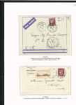 39 plis à base du n°376 dont destinations (Indochine, Nouvelle-Calédonie dont 1 lettre pour Saïgon 1941 saisie puis libérée en 1946), la Martinique (vers porte-avions Béarn). Beau lot