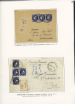 39 plis à base du n°376 dont destinations (Indochine, Nouvelle-Calédonie dont 1 lettre pour Saïgon 1941 saisie puis libérée en 1946), la Martinique (vers porte-avions Béarn). Beau lot