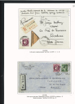 39 plis à base du n°376 dont destinations (Indochine, Nouvelle-Calédonie dont 1 lettre pour Saïgon 1941 saisie puis libérée en 1946), la Martinique (vers porte-avions Béarn). Beau lot