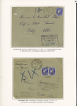 10 plis à base du n°487, 1F sur 2F25 Outremer dont 1 lettre recommandée d'office pour le Maréchal Pétain et 1 mixte de réexpédition France - Grande-Bretagne. TB
