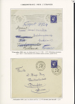10 plis à base du n°487, 1F sur 2F25 Outremer dont 1 lettre recommandée d'office pour le Maréchal Pétain et 1 mixte de réexpédition France - Grande-Bretagne. TB