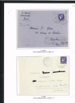 10 plis à base du n°487 dont paire interpanneau OBL CAD horoplan "Paris RP télégraphe" (28.1.1941 - 1er jour d'émission). TB