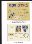 10 plis à base du n°487 dont paire interpanneau OBL CAD horoplan "Paris RP télégraphe" (28.1.1941 - 1er jour d'émission). TB