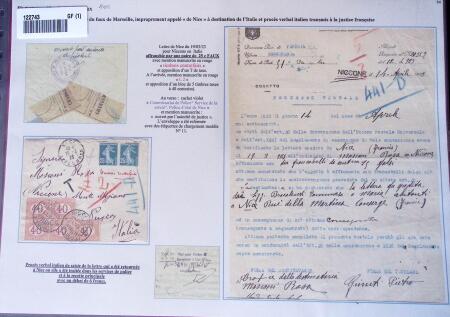 N°140, faux pour tromper la Poste sur lettre de Nice