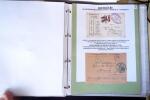 Album vert foncé : la guerre 1914 - 1918 contenant une médaille militaire, 21 CP patriotiques, 17 vignettes livret d'infirmière de l'hopital auxiliaire 101 de Troyes, 3 boutons militaires, 2 rares cartes postales de f