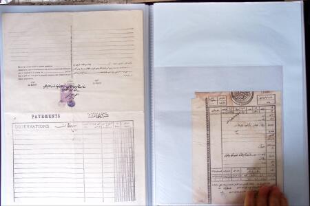 L'EMPIRE OTTOMAN: 36 DOCUMENTS FISCAUX D'EXCEPTION dont droits perçus pour la construction du HEJAZ RAILWAYS (chemin de fer du Hedjaz- ouverture en 1908 sur 1320 kms ligne à voie étroite qui reliait Damas à Médine,