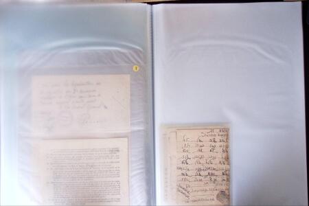L'EMPIRE OTTOMAN: 36 DOCUMENTS FISCAUX D'EXCEPTION dont droits perçus pour la construction du HEJAZ RAILWAYS (chemin de fer du Hedjaz- ouverture en 1908 sur 1320 kms ligne à voie étroite qui reliait Damas à Médine,