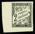 TAXE n°13 2f noir, bdf, neuf **, TB, cote *