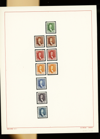 1900-1993, Ensemble de timbres neufs de France, concentré