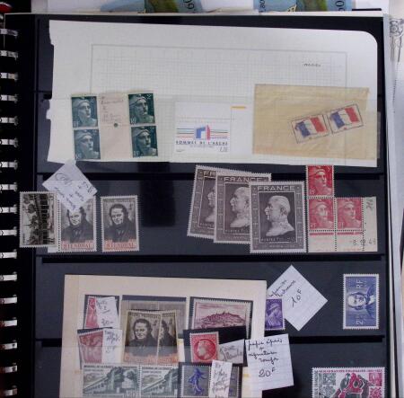 1900-1993, Ensemble de timbres neufs de France, concentré