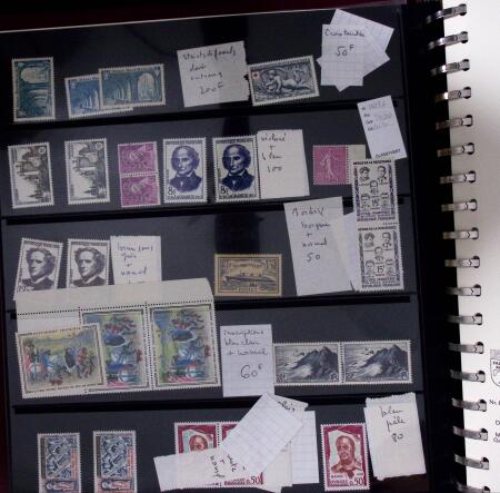 1900-1993, Ensemble de timbres neufs de France, concentré