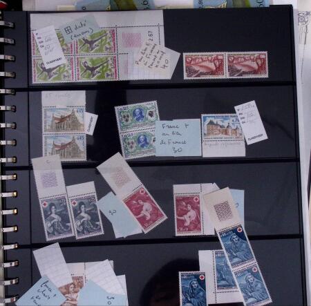 1900-1993, Ensemble de timbres neufs de France, concentré