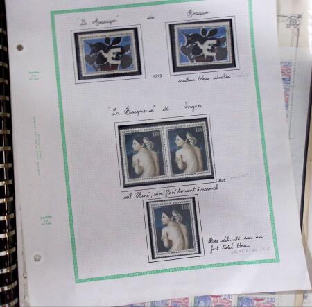 1900-1993, Ensemble de timbres neufs de France, concentré