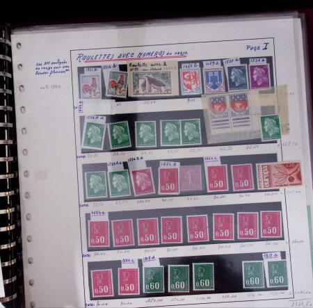 1900-1993, Ensemble de timbres neufs de France, concentré