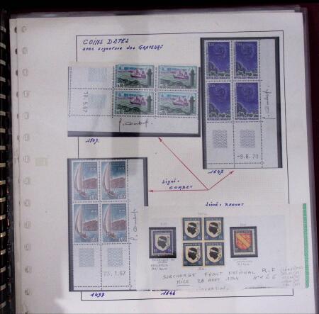 1900-1993, Ensemble de timbres neufs de France, concentré