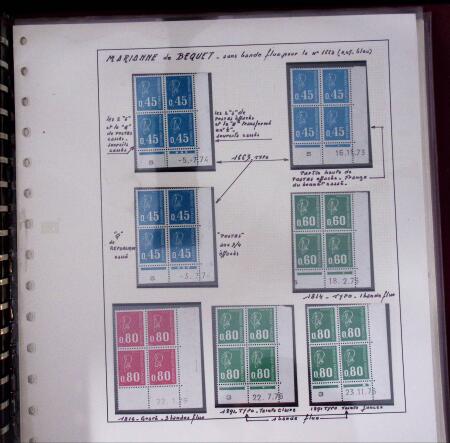 1900-1993, Ensemble de timbres neufs de France, concentré