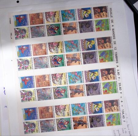 1900-1993, Ensemble de timbres neufs de France, concentré