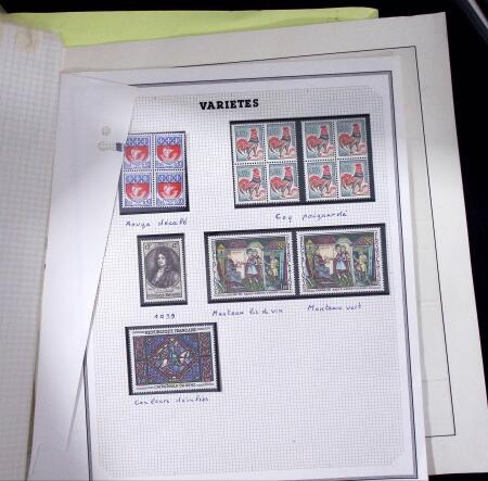 1900-1993, Ensemble de timbres neufs de France, concentré