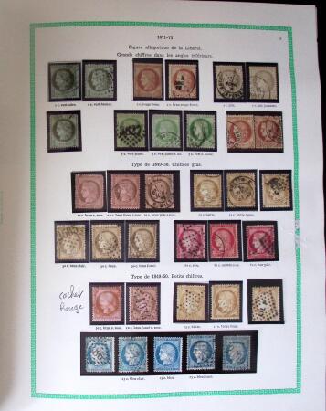 1849-1940, Collection d'oblitérés en deux albums