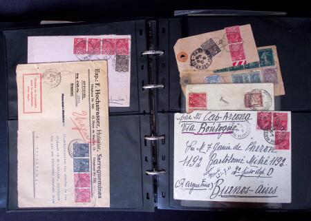 Environ 150 lettres avec les timbres de l'exposition coloniale