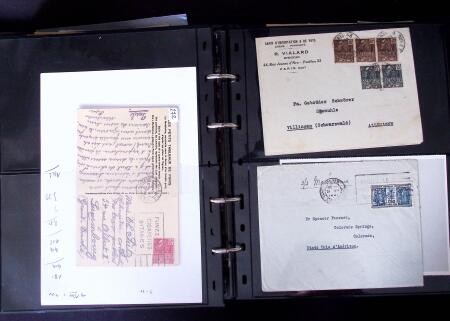 Environ 150 lettres avec les timbres de l'exposition coloniale