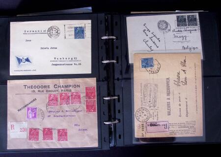Environ 150 lettres avec les timbres de l'exposition coloniale