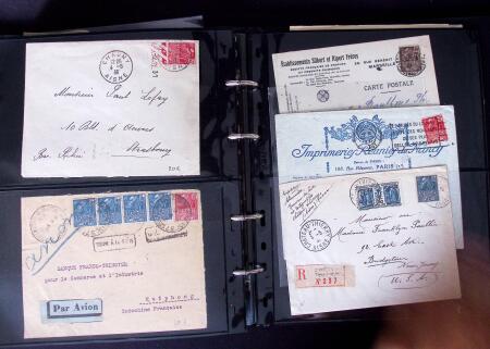 Environ 150 lettres avec les timbres de l'exposition coloniale