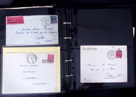 Environ 150 lettres avec les timbres de l'exposition coloniale