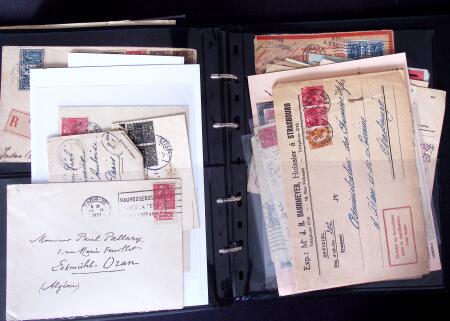 Environ 150 lettres avec les timbres de l'exposition coloniale