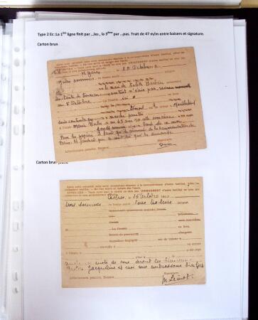 1940 Cartes Interzones: Présentation 104 cartes familiales