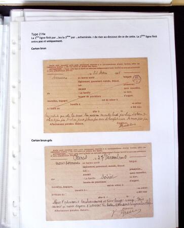 1940 Cartes Interzones: Présentation 104 cartes familiales