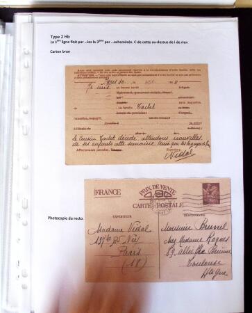 1940 Cartes Interzones: Présentation 104 cartes familiales