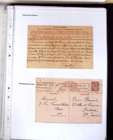 1940 Cartes Interzones: Présentation 104 cartes familiales