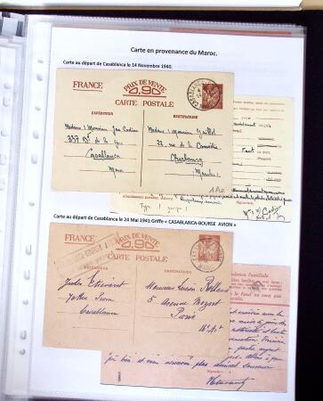 1940 Cartes Interzones: Présentation 104 cartes familiales