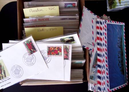 1962-92, Lot de centaines de lettres de Polynésie,