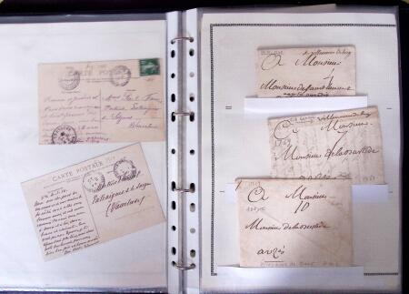 1735-1876, Collection de 400 lettres avec cachets de