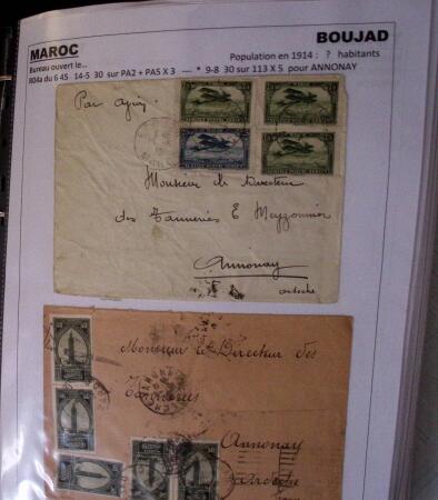 1910-1960, Collection de lettres et CPA sur le MAROC