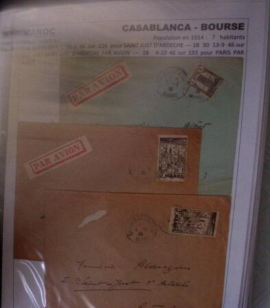1910-1960, Collection de lettres et CPA sur le MAROC