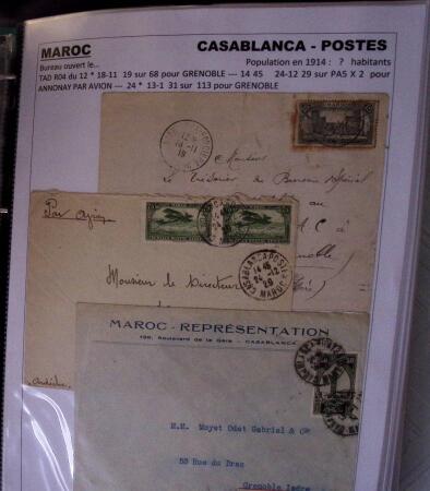 1910-1960, Collection de lettres et CPA sur le MAROC