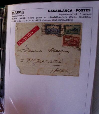 1910-1960, Collection de lettres et CPA sur le MAROC